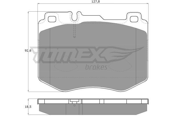 TOMEX BRAKES Комплект тормозных колодок, дисковый тормоз TX 18-52